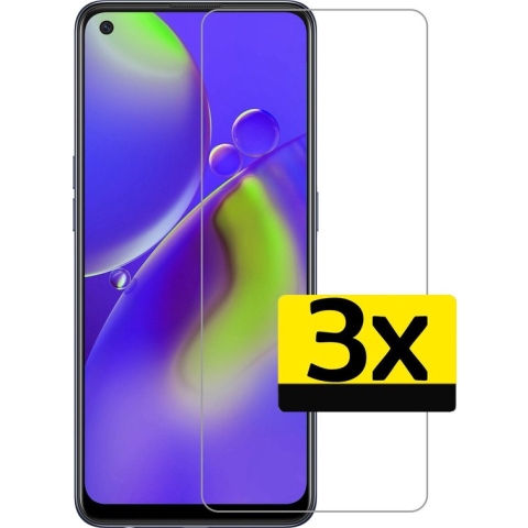 OPPO A74 4G Screenprotector - OPPO A74 4G Screen protector Bescherm Glas Extra Sterk - 3 Stuks