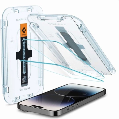 Spigen Glass Apple iPhone 14 Pro Met Montage Frame EZ FIT Screen protector - 2 Stuks
