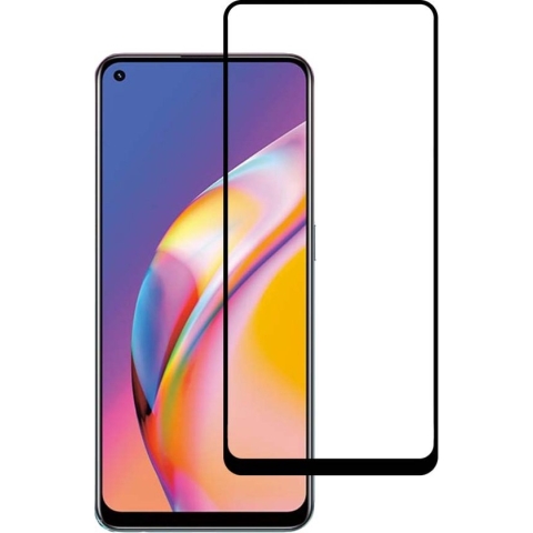 Smartphonica Oppo A94 full cover tempered glass screenprotector van gehard glas met afgeronde hoeken geschikt voor Oppo A94