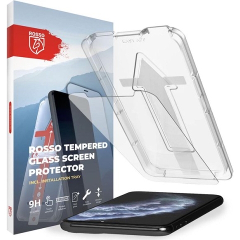Rosso Apple iPhone 11 Pro Max Screenprotector | Gehard Glas | Case Friendly | Met Installatietray | Eenvoudige montage