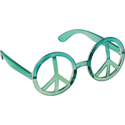 Amscan Feestbril Peace Groen Unisex
