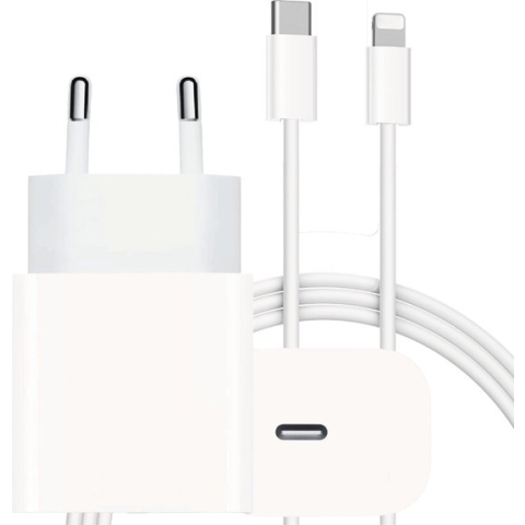 iPhone snellader 20 W USB C PD-snellader met 2m Apple MFi-gecertificeerde Type C naar Lightning oplaadkabel voor iPhone 12/12 Mini/12 Pro/12 Pro Max/11 Pro Max/XS Max/XS/XR/X, iPad Pro en meer