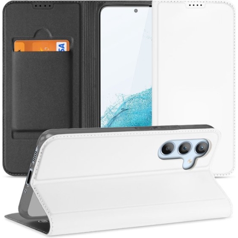 Stand Case Hoesje voor de Samsung Galaxy A54 5G Wit met Pashouder