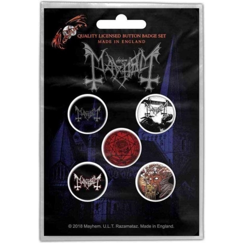 Mayhem Badge/button De Mysteriis Dom Sathanas Set van 5 Multicolours