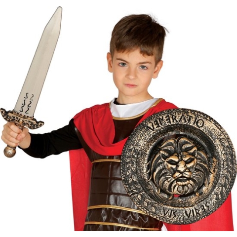 Fiestas Guirca Zwaard Met Schild Junior 29/48 Cm Brons 2-delig
