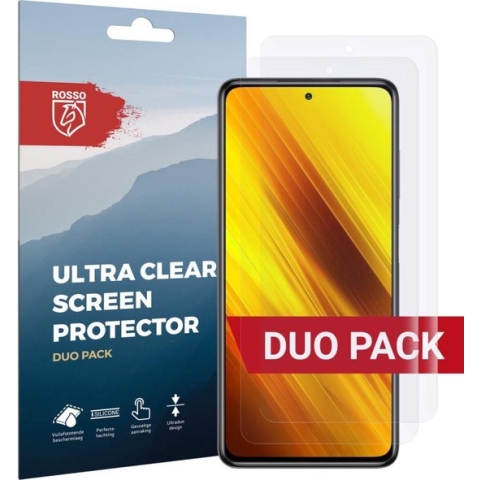 Rosso Geschikt voor Xiaomi Poco X3/X3 Pro Screenprotector Ultra Clear Folie Duo Pack