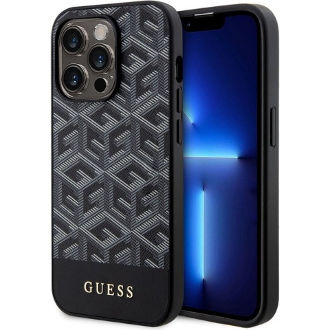 Guess G-Cube MagSafe Back Case - Apple iPhone 14 Pro Max (6.7") - Zwart