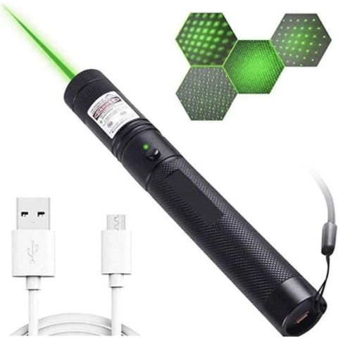 Q247® | Professionele Laserpen | Power Laser | Oplaadbaar - Groen - Laserlampje - Laserpointer Kat - Laser - USB Rechargeable - CE Certificaat - Laser-pointer Lange Afstand, Laser-pointer Pen, TV Led Lcd - AA Batterijen - Kabel inbegrepen |