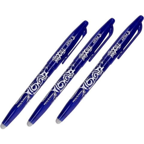 Pilot FriXion - Balpen - Uitwisbaar - Blauw - Medium - 3 Stuks