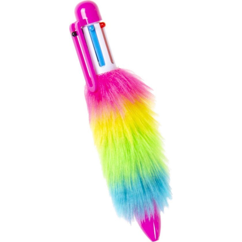 Lg-imports Fluffy Balpen Roze Met 6 Kleuren Inkt