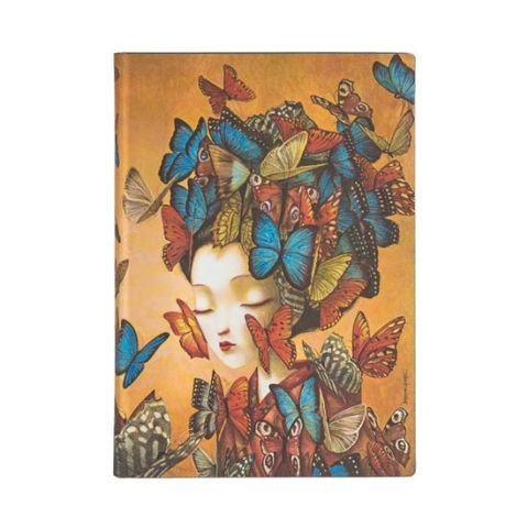 Paperblanks - Flexis Esprit de Lacombe Madame Butterfly Midi - Gelinieerd