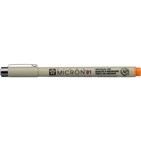 Sakura Pigma Micron 01 pen oranje