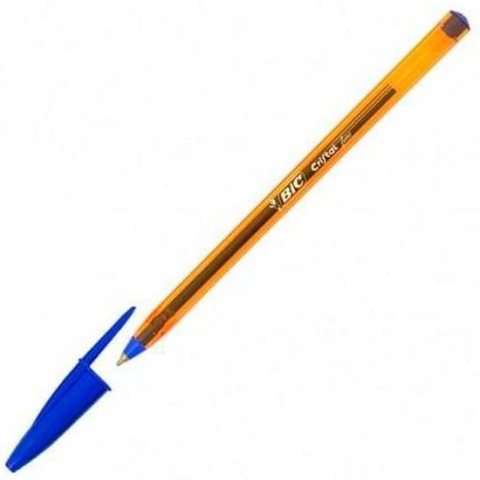 BIC Cristal Original Dunne Balpennen - Blauw - Doos van 50 Stuks - Punt 0.8 mm
