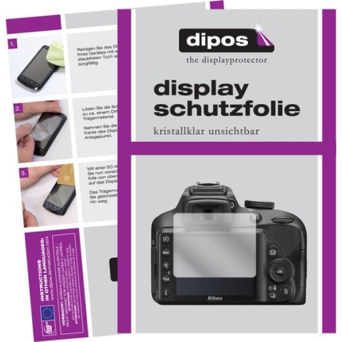 dipos I 2x Beschermfolie helder compatibel met Nikon 3500 Folie screen-protector
