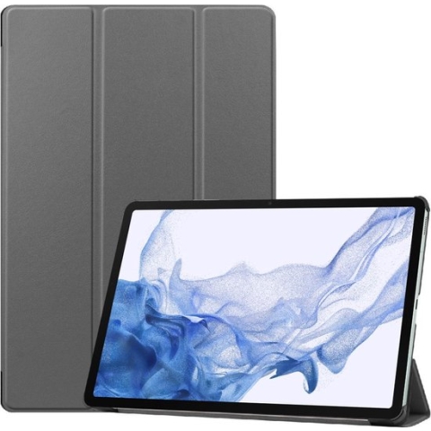 Samsung Galaxy Tab S7/S8 Toetsenbord Hoes - Just in Case - Grijs - Kunstleer