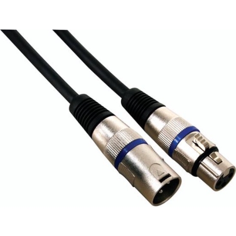 HQ-Power XLR kabel, 1 x XLR mannelijk, 1 x XLR vrouwelijk, 10 m, perfect voor geluidsoverdracht
