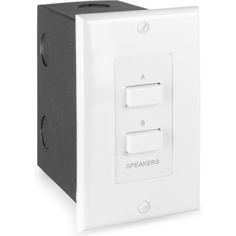 Luidspreker schakelaar - Power Dynamics PDWS2 - Voor 2 sets speakers op een versterker - A, B en AB