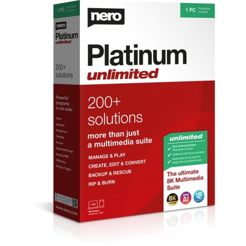 Nero Platinum Unlimited 2023- 1 Gebruiker - meertalig (NL/FR/EN...)