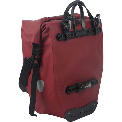 Enkele fietstas Büchel 100% waterdicht 25,4 liter - merlot