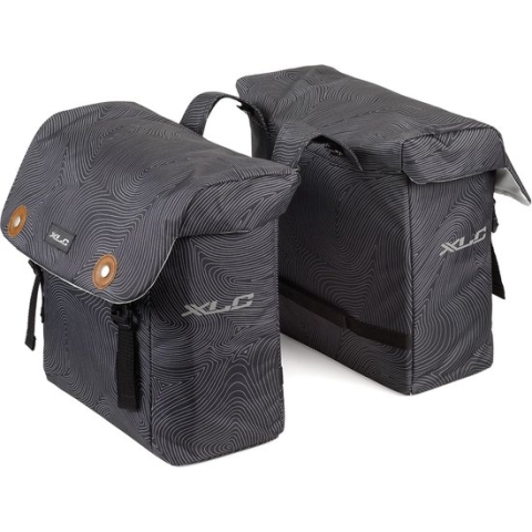 XLC Lux Dubbele fietstas - Antraciet - 32 liter - Schoudertas - BA-S88