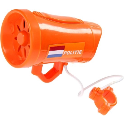 Politie Fietssirene 10 cm oranje