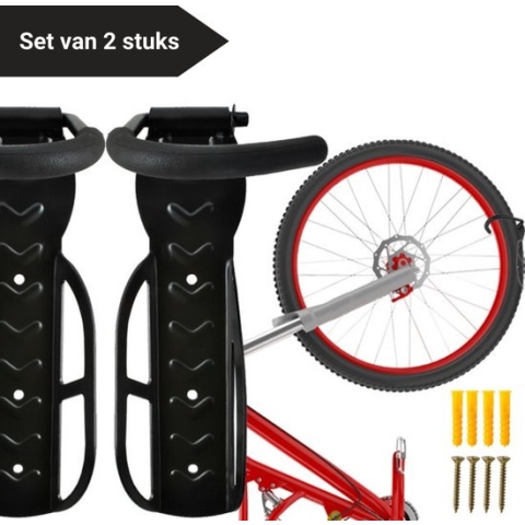 Fiets Ophangsysteem 2x - Fietshaak - Muurbeugel - Ophangbeugel - Fietsbeugel - Fietsenrek