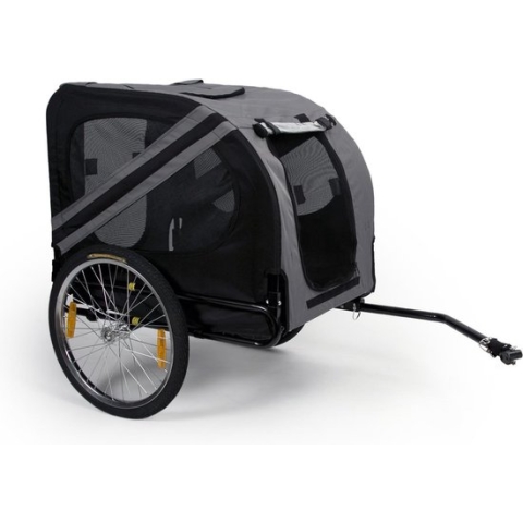 Prime Line Pet Trailer - Hondenfietskar - Grijs/Zwart - 80x65x57cm