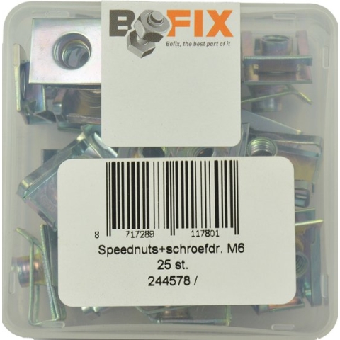 Speednut met schroefdraad Bofix M6 (25 stuks)