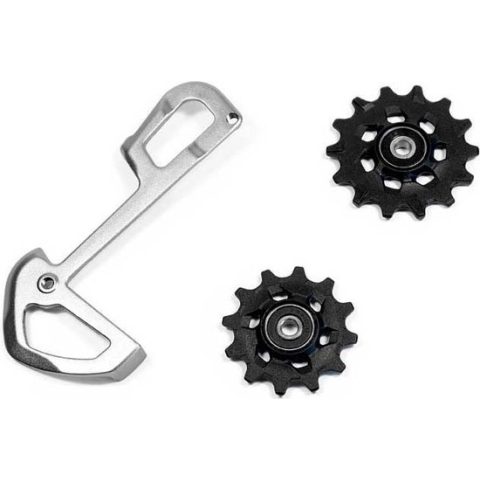 Derail. A Bin.Plaat+Wielt X01 Eagle Kooi Binnenplaat, Met Derailleurwielen, Grijs