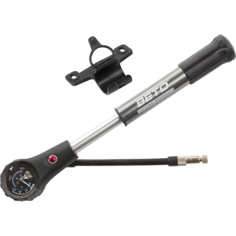 Beto Schokpomp En Minipomp 2-in-1 Zwart/zilver
