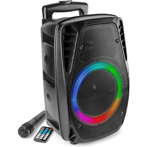 Mobiele geluidsinstallatie - Fenton FT8LED-MK2 met Bluetooth en microfoon - 300W