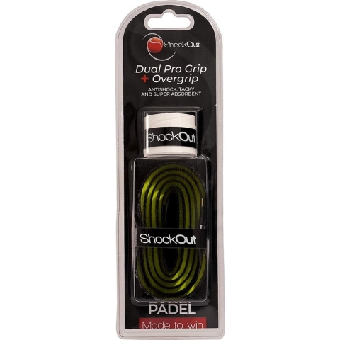 ShockOut Dual Pro Grip + Overgrip Padel | Zwart/Geel