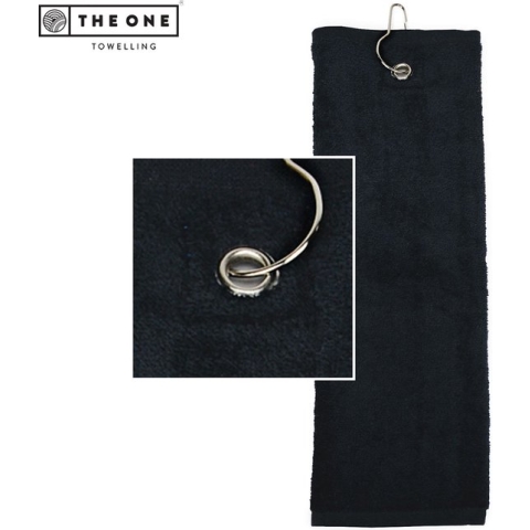 The One Towelling Golfhanddoek 40 x 50 cm Zwart