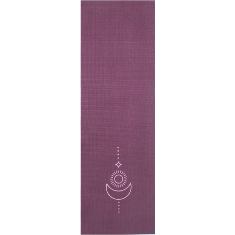 Eco yogamat sticky extra dik balance donkerpaars  - Lotus - 6 mm