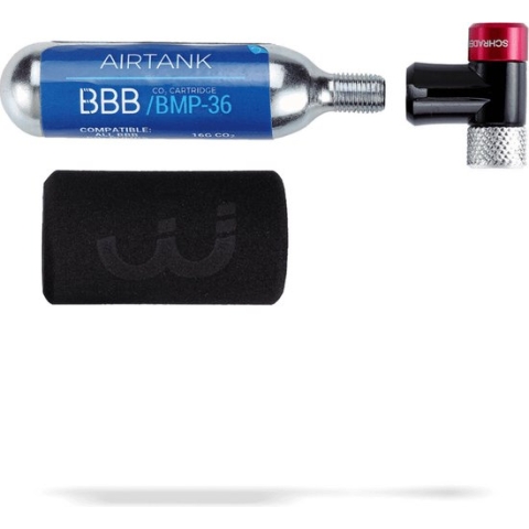 BBB Cycling AirSpeed Minipomp - Fietspomp Co2 Patroon - Pomp Fiets Mini - Zwart - BMP-32