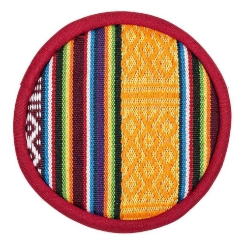Yogi & Yogini naturals Klankschaalkussen plat Tribal design