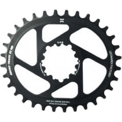 LEONARDI RACING Gecko Track Sram GXP Directe Montage 6 Mm Offset Ovaal Kettingblad - Black - 32t