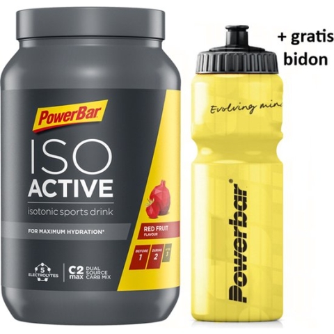 PowerBar IsoActive + GRATIS PowerBar bidon - sportdrank - 1320 gram - Red Fruit