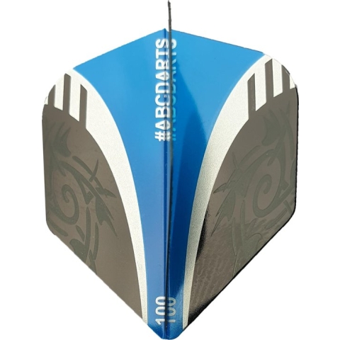 ABC Darts - Dart Flights - Extra Stevig - Tribal Cyan Blauw - 8 sets (24 stuks)