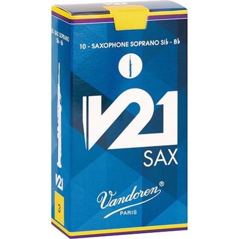 Vandoren Sopraan Saxofoon V21 Rieten - 10 Stuks Verpakking - Dikte 3.5