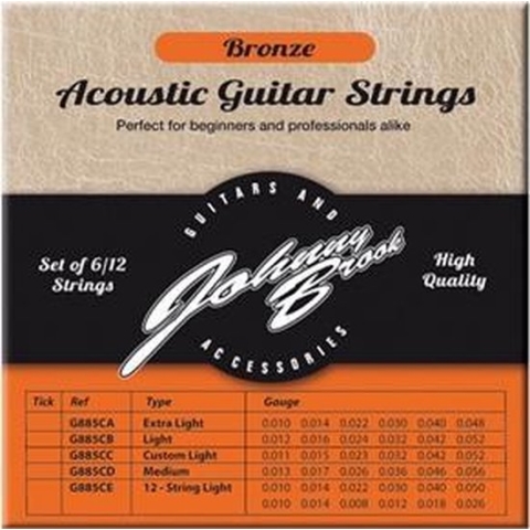 Set van 6 Bronzen Akoestische Gitaar Snaren