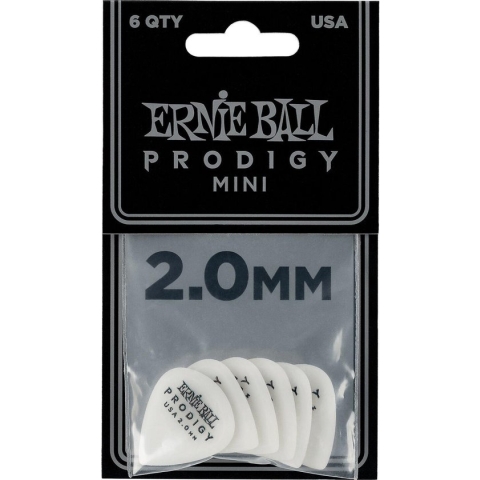 Ernie Ball - Prodigy Mini White - Plectrum set - 2.00 mm