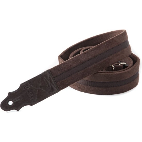 Righton Plain Brown - Gitaarband, handgemaakt, vegan - bruin