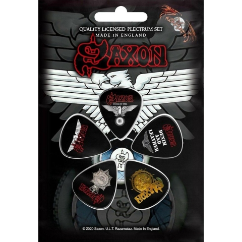 Saxon Plectrum Wheels Of Steel Set van 5 Multicolours