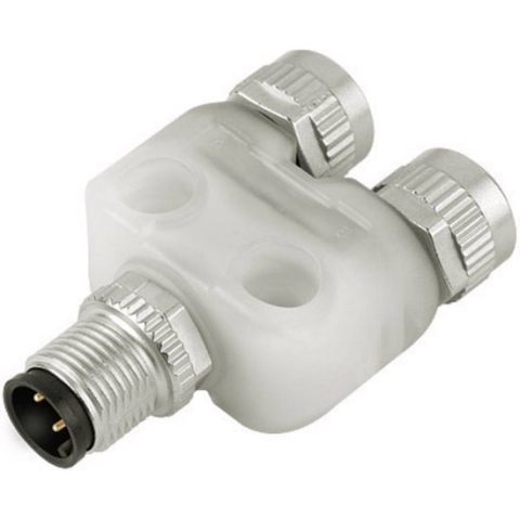 Binder 79-5236-00-04 Sensor/actuator verdeler en adapter M12 Aantal polen: 4 Adapter, Y-vorm 1 stuk(s)