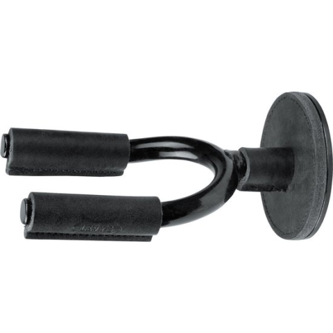 Levy's LVY-FGHNGR-BKBK Black Forged Guitar Hanger with Black Leather