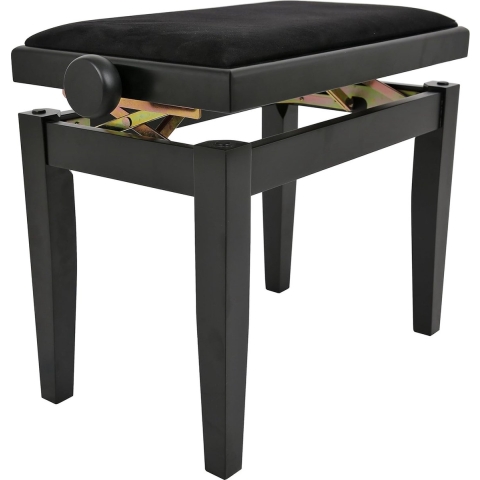 Pianobanken Elegance zwart mat, hoogte verstelbaar 45-58 cm, NV40
