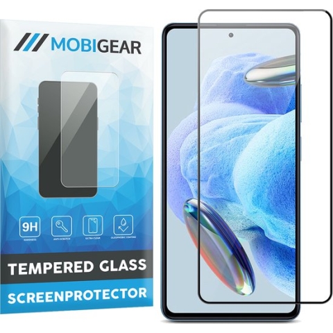 Mobigear - Xiaomi Redmi Note 12 Pro Glazen Screenprotector - Case Friendly - Zwart