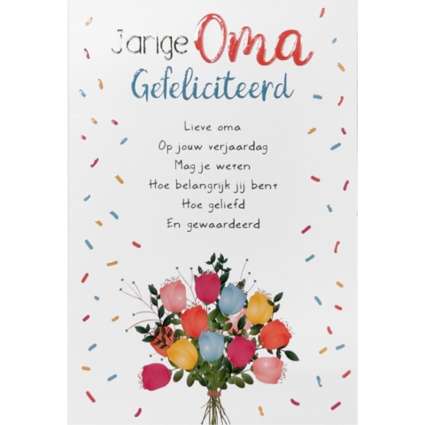 Kaart - Intense - Jarige oma gefeliciteerd - TE035-C
