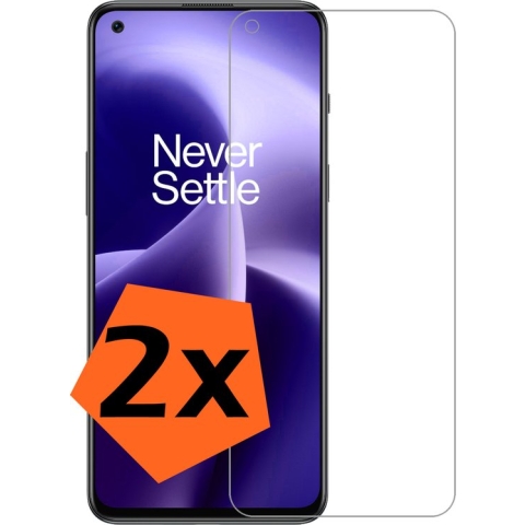 OnePlus Nord 2T Screenprotector Bescherm Glas Tempered Glass - OnePlus Nord 2T Screen Protector - 2x